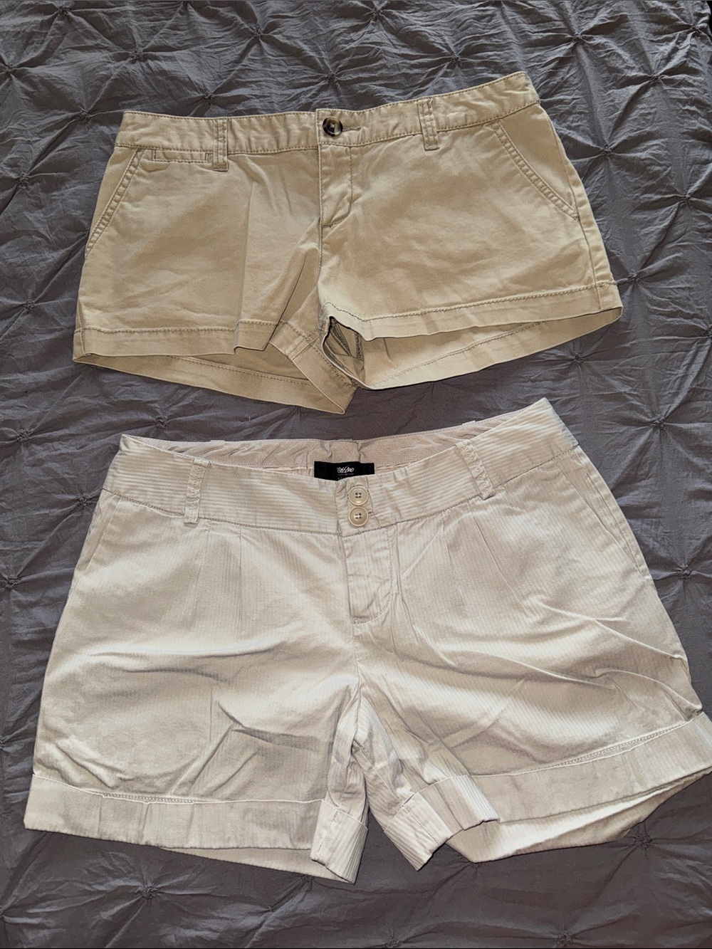 Mossimo Supply Co. Women's Light Beige Cotton Shorts Duo